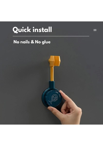 Gri 1 Adet Vantuz Duş Başlığı Tutucu 360 Ayarlanabilir Yumruksuz Duvar Montaj Braketi Spa Banyo Evrensel Kolay Kurulum (Yurt Dışından) modelleri