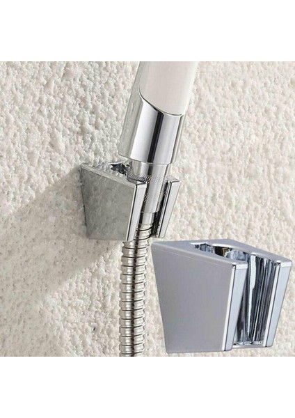 Evrensel Ayarlanabilir Duş Başlığı Tutucu Banyo Duş Ahizesi Tutucu Kafa Krom Duvar Montaj Braketi Gümüş Braketi Istikrarlı (Yurt Dışından)