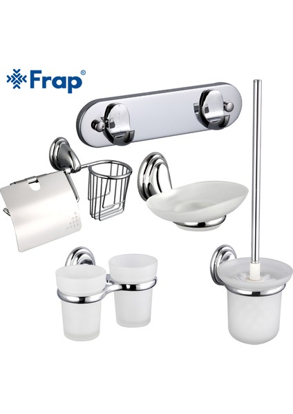 F1502 Frap Modern Stil Havlu Bornoz Kancaları Çift Bardak Tutucu Sabunluklar Tuvalet Fırçası Kağıt Tutucu Banyo Aksesuarları (Yurt Dışından) fiyatları