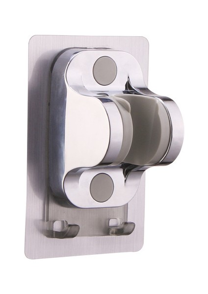 Typed Kancalı Yumruksuz Ayarlanabilir Cilalı Kendinden Yapışkanlı El Emme Matkapsız Duş Başlığı Tutucu Duş Başlığı Rafı Banyo Malzemeleri (Yurt Dışından)