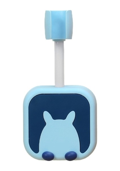 Mavi Sevimli Duvara Montaj Duş Braketi Kendinden Yapışkanlı Iki Kancalı Duş Tutucu Güçlü Taşıma Kapasitesi Kurulumu Kolay (Yurt Dışından)