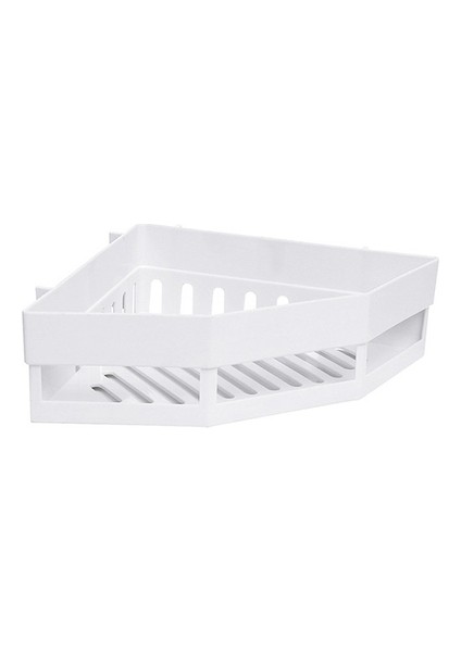 Beyaz 27X18.5X6 cm Raf Banyo Raf Organizatör Tuvalet Şampuanı Jel Depolama Sepeti Dekorasyon Banyo Köşe Duş Rafı Raf Tutucu Aksesuarları (Yurt Dışından)