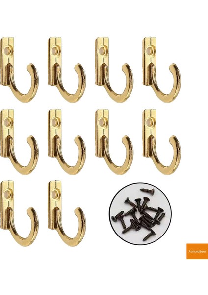 10 Adet Bronz 10 Adet Demir Metal Duvar Kanca Montajı Ahşap Elementler Için Portmanto Yatak Odası Havlu Rafı Kahve Kupa Asma Kancaları Mutfak Aletleri (Yurt Dışından)