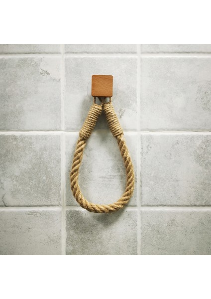 Dairesel Tırnaksız Etiket Havlu Askısı Banyo Ahşap Kanca Kağıt Havlu Askısı Banyo Tuvalet Aksesuarları Seti Kağıt Havlu Tutucular Mutfak (Yurt Dışından)