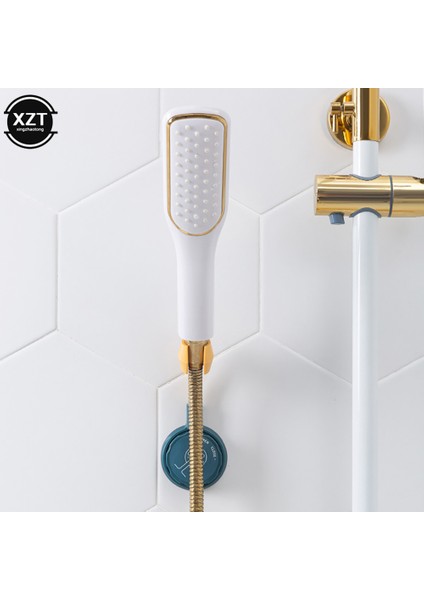Beyaz 1 Adet 360° Evrensel Duş Başlığı Tutucu Ayarlanabilir Kendinden Yapışkanlı Duş Başlığı Braketi Yumruksuz Duvara Montaj Standı Spa Banyo Abs (Yurt Dışından) fırsatları