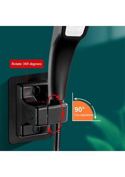 1 Adet Şerit C 2 Adet Duş Başlığı Tutucu Ayarlanabilir Duvara Monte Duş Tutucu Kendinden Yapışkanlı Duş Başlığı El Braketi Banyo Aksesuarları (Yurt Dışından)