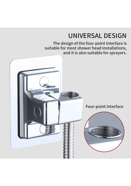 F Duş Başlığı Tutucu Ayarlanabilir Duvara Monte Duş Tutucu Kendinden Yapışkanlı Duş Başlığı El Braketi Banyo Aksesuarları (Yurt Dışından) fırsatları