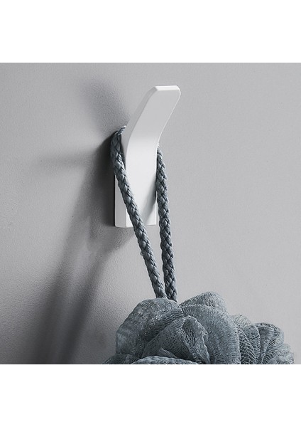 Beyaz Kendinden Yapışkanlı Elbise Çantası Askı Kancası Mutfak Depolama Havlu Kancası Banyo Için Modern Duvar Askısı Kanca Banyo Aksesuarları (Yurt Dışından)