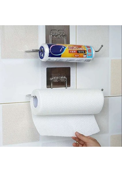 Resim Olarak 27 cm Mutfak Bezi Kağıt Depolama Raf Tutucu Askı Rulo Peçete Havlu Askısı Banyo Tuvalet Lavabo Kapı Asılı Güçlü Paslanmaz Kanca (Yurt Dışından) fırsatları