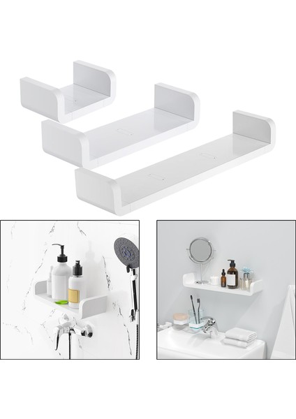 A-32CM U Şekli Yapışkanlı Sondajsız Yüzen Raflar Çok Amaçlı Duvar Asılı Raflar Çağdaş Stil Banyo Ekranı (Yurt Dışından) modelleri