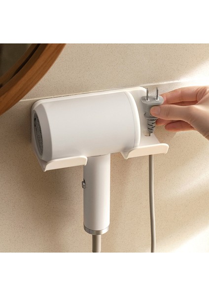 M1-Beyaz Banyo Duvara Monte Saç Kurutma Makinesi Tutucu Duş Ecoco Depolama Rafı Kendinden Yapışkanlı Plastik Ev Tuvalet Organizasyon Rafları (Yurt Dışından)