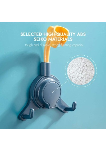 Yeşil 1 Kanca 360° Duş Başlığı Tutucu Ayarlanabilir Kendinden Yapışkanlı Duş Başlığı Braketi Duvara Montaj 2 Kanca Standı Spa Banyo Evrensel Abs (Yurt Dışından)