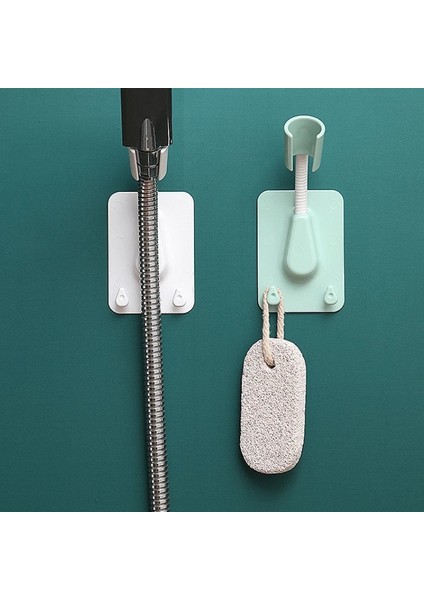 Yeşil Duş Tutucu Evrensel Ayarlanabilir Duş Braketi Kendinden Yapışkanlı 360° Duş Başlığı Tutucu Banyo Aksesuarları Için Duvara Montaj (Yurt Dışından)