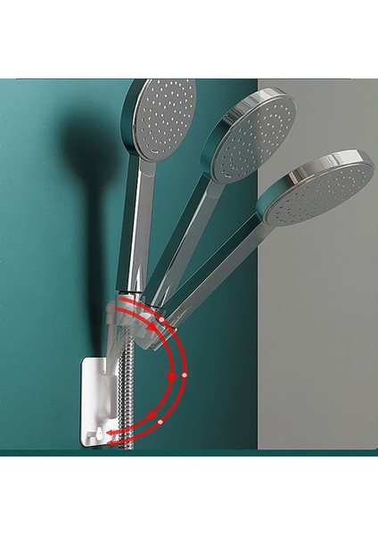 Yeşil Duş Tutucu Evrensel Ayarlanabilir Duş Braketi Kendinden Yapışkanlı 360° Duş Başlığı Tutucu Banyo Aksesuarları Için Duvara Montaj (Yurt Dışından)
