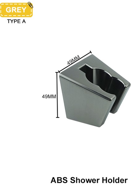 Gri Braket Bir Duş Tutucu El Püskürtme Braketi Abs Plastik Duvara Monte Banyo Yedek Parçaları Altın Gri Beyaz Siyah Krom (Yurt Dışından)