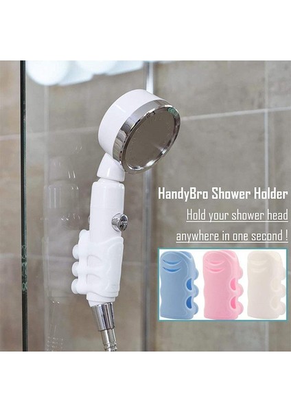 Mavi 1 Adet Duş Başlığı Tutucu Yeniden Kullanılabilir Yumruksuz Duş Vantuz Tutucu Banyo Duvar Raf Standı Banyo Malzemeleri Aksesuarları (Yurt Dışından) fırsatları