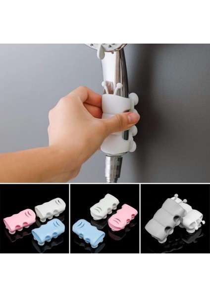 Stil 2 Ayarlanabilir Hareketli Duş Başlığı Tutucu Vantuzlu Banyo Kancaları Silikon Yumruksuz Duş Tutucu Banyo Aksesuarları (Yurt Dışından) indirimleri