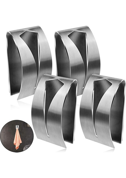 Simli 1 Adet Paslanmaz Çelik Havlu Tutucu Kanca Kendinden Yapışkanlı Klip Banyo Elbise Askısı Ev Duvara Monte Havlu Askısı Depolama (Yurt Dışından) fiyatları