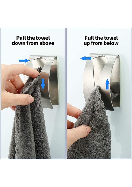 Simli 1 Adet Paslanmaz Çelik Havlu Tutucu Kanca Kendinden Yapışkanlı Klip Banyo Elbise Askısı Ev Duvara Monte Havlu Askısı Depolama (Yurt Dışından) fırsatları