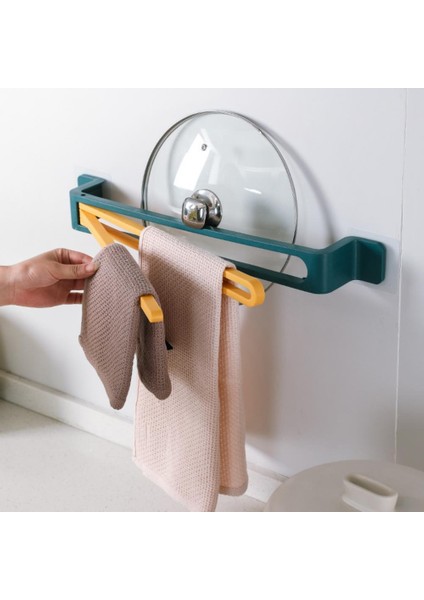 Yeşil Havlu Askısı Havlu Rafı Dayanıklı Yumruksuz Özel Havlu Askısı Anti-Deforme Havlu Rafı Ev Için Basit Görünüm (Yurt Dışından) fiyatları
