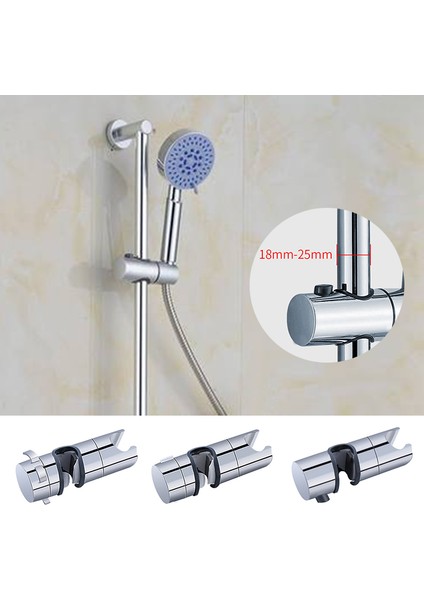 Stil 3 18 ~ 25MM Abs Plastik Duş Kaydırağı Raylı Banyo Aksesuarları Evrensel Bar Tutucu Ayarlanabilir Kelepçe Tutucu Braketi Değiştirme (Yurt Dışından) fiyatları