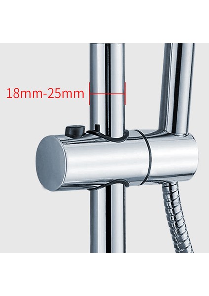 Stil 3 18 ~ 25MM Abs Plastik Duş Kaydırağı Raylı Banyo Aksesuarları Evrensel Bar Tutucu Ayarlanabilir Kelepçe Tutucu Braketi Değiştirme (Yurt Dışından) modelleri