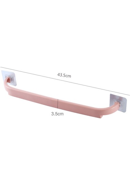Pembe Yapışkanlı Havlu Askısı Kendinden Yapışkanlı Havlu Çubuk Havlu Çubuğu Duvara Sopa Banyo Havlusu Tutucu Raylı Raf Duvara Monte Banyo Aksesuarı (Yurt Dışından)
