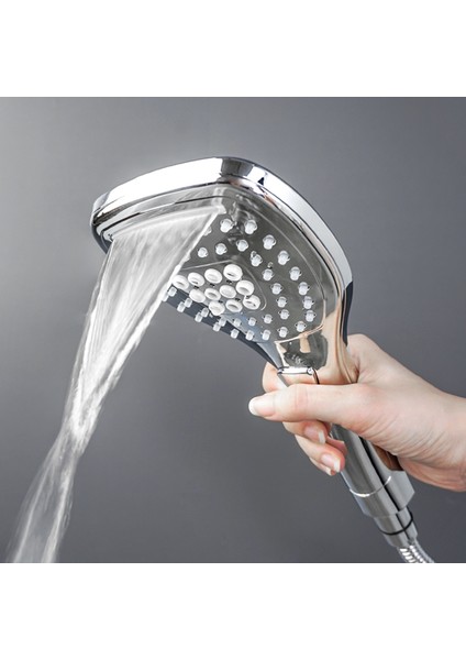 Sadece Braket Şelale El Duş Başlığı ile 1.5 M Uzun Hortum Duş Banyo Için Abs Plastik Tutucu Seti Duvara Monte El Duşu Krom (Yurt Dışından)
