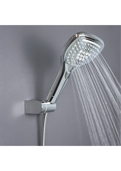Sadece Braket Şelale El Duş Başlığı ile 1.5 M Uzun Hortum Duş Banyo Için Abs Plastik Tutucu Seti Duvara Monte El Duşu Krom (Yurt Dışından)