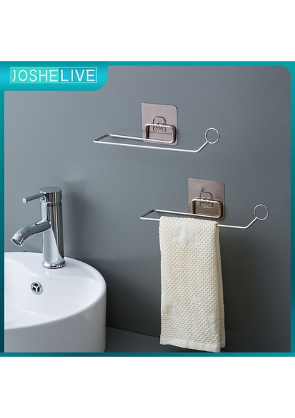 Gümüş Metal Banyo Raf Organizatör Raf Duvar Güçlü Adsorptif Ev Organizatör Kağıt Havlu Saklama Mutfak Aksesuarları (Yurt Dışından) fiyatları