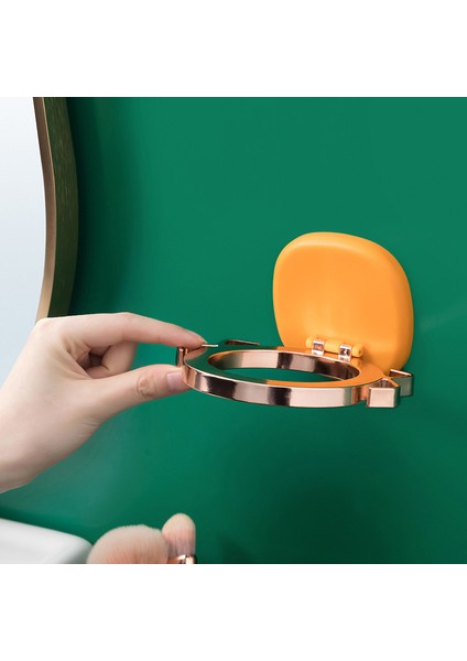 Koyu Yeşil Saç Kurutma Makinesi Rafı Abs Pp Malzeme Yaratıcı Yapışkanlı Yapıştırma Delikli Çok Fonksiyonlu Katlanır Raf Banyo Tuvalet Için (Yurt Dışından)