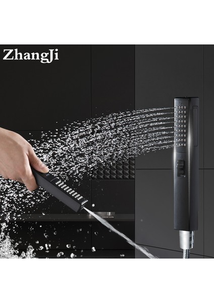 Siyah Zhangji 2022 Yeni Çok Fonksiyonlu Anahtarı Püskürtme Tabancası Darbe Temizleme Tutamak Duş Başlığı Sprey Silikon Delikler Su Tasarruflu Duş (Yurt Dışından)
