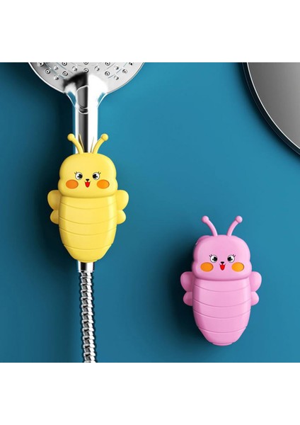 Pembe Kullanışlı Duş Başlığı Standı Çevre Dostu Duş Braketi Vantuz Tasarımı Karikatür Tasarım Duş Tutucu Kanca Desteği Duş (Yurt Dışından) fiyatları