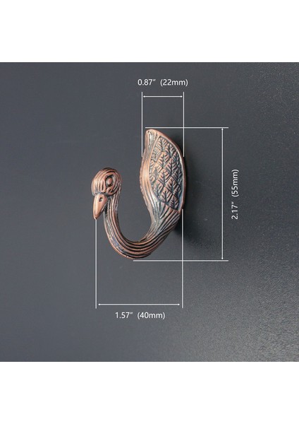 Kırmızı Bronz Mfys Çinko Alaşım Banyo Salonu Elbise Askısı Antik Bronz Kuş Şekli Askıları Kancalar Asılı Çanta Tuşları Ev Dekor Bornoz Askısı (Yurt Dışından)