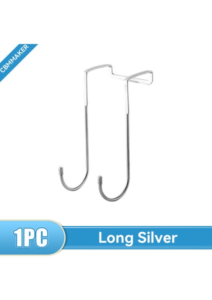 1pc-Uzun-Gümüş S-Şekilli Çok Amaçlı Kanca 304 Paslanmaz Çelik Dolap Kapı Kancası Havlu Askısı Şapka Tutucu Kıyafet Dolabı Rafı Mutfak Banyo (Yurt Dışından)