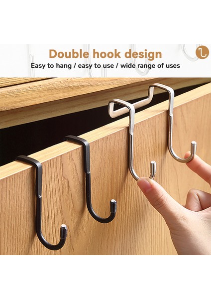 1pc-Uzun-Gümüş S-Şekilli Çok Amaçlı Kanca 304 Paslanmaz Çelik Dolap Kapı Kancası Havlu Askısı Şapka Tutucu Kıyafet Dolabı Rafı Mutfak Banyo (Yurt Dışından) modelleri