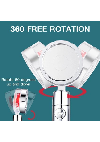 2 Adet Filtre Banyo Yüksek Basınçlı Su Tasarruflu Sprey Duş Başlığı 360 Dönen Yağış Duş Başlığı El Basınçlı Masajlı Duş Başlığı (Yurt Dışından) fırsatları