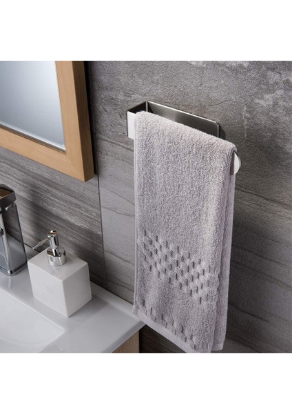 Siyah 37 cm El Havlusu Tutucu El Havlusu Halkası Kendinden Yapışkanlı Banyo Mutfak Havlusu Bar Duvara Sopa Sus 304 Paslanmaz Çelik Mat Siyah (Yurt Dışından) indirimleri