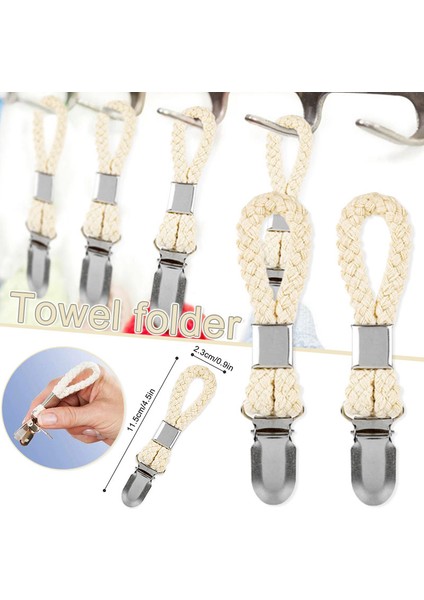 4 Adet 2/4 Adet Örgülü Pamuk Döngü Asılı Klip Metal Kelepçe ile Ev Taşınabilir Elbise Askısı Havlu Klipsi Banyo Mutfak Aksesuarları (Yurt Dışından) fırsatları