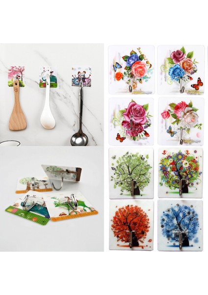 Rastgele Desenli Yumruksuz Yapışkanlı Kancalar Çeşitli Desenler Güçlü Traceless Kancalar Mutfak Banyo Yemek Yatak Odası Yatak Odası Ev Depolama (Yurt Dışından) fiyatları