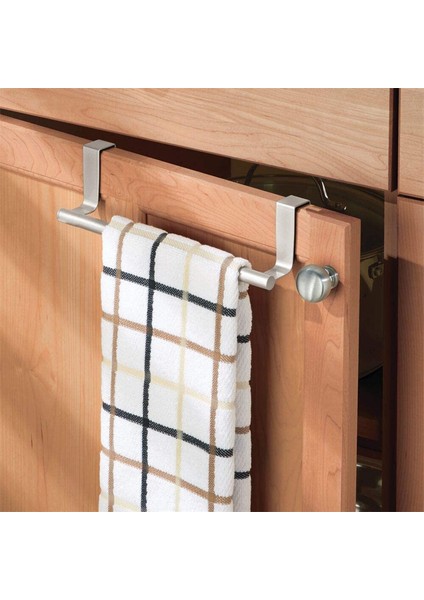 Siyah 36X6.2CM Havlu Askısı Kapı Üstü Havlu Çubuğu Asılı Tutucu Paslanmaz Çelik Banyo Mutfak Dolabı Havlu Bez Raf Raf Askı Aksesuarları (Yurt Dışından)