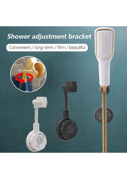 Sarı Banyo Duş Kancası Kendinden Yapışkanlı Çok Fonksiyonlu Evrensel Ayar Duş Aparatı Duş Rafı Araçları Banyo Aksesuarları (Yurt Dışından)
