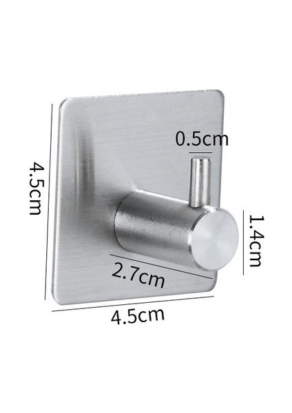 A1 304 Paslanmaz Çelik Kanca Mutfak Yaratıcı Kanca Süper Banyo Kancası Hiçbir Delme Sopa Kanca Havlu Kancası Banyo Havlu Tutucu (Yurt Dışından)