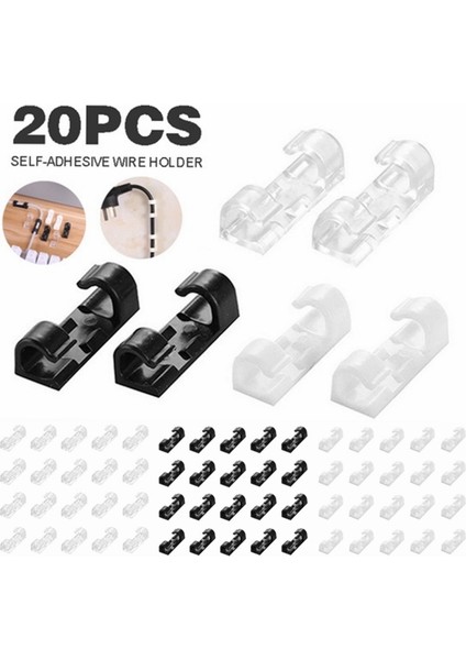Büyük Beyaz 16/20 Adet Kablo Klipsi Organizatör Bırakma Teli Tutucu Kablo Yönetimi Kendinden Yapışkanlı Kablo Yöneticisi Sabit Kelepçe Tel Sarıcı (Yurt Dışından) fiyatları