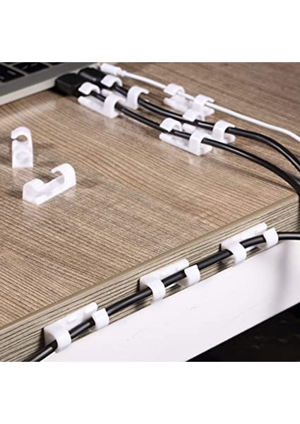 Büyük Beyaz 16/20 Adet Kablo Klipsi Organizatör Bırakma Teli Tutucu Kablo Yönetimi Kendinden Yapışkanlı Kablo Yöneticisi Sabit Kelepçe Tel Sarıcı (Yurt Dışından) fırsatları