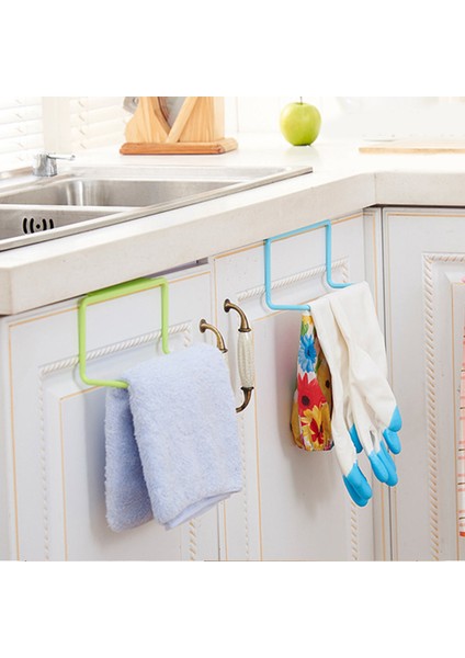 Mavi Plastik Asılı Tutucu Havlu Askısı Çok Fonksiyonlu Dolap Dolap Kapı Arka Ev Depolama Organizatör Banyo Mobilyaları (Yurt Dışından)