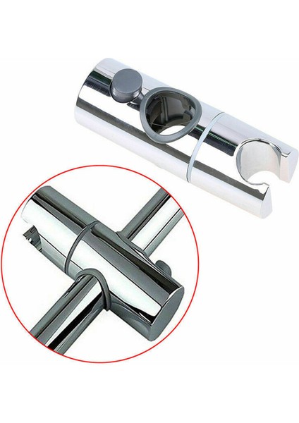 25MM Abs Krom Duş Başlığı Tutucu Ayarlanabilir 18-25MM Banyo Duş Braketi Raf Sürgü Banyo Musluk Aksesuarları Duş (Yurt Dışından)