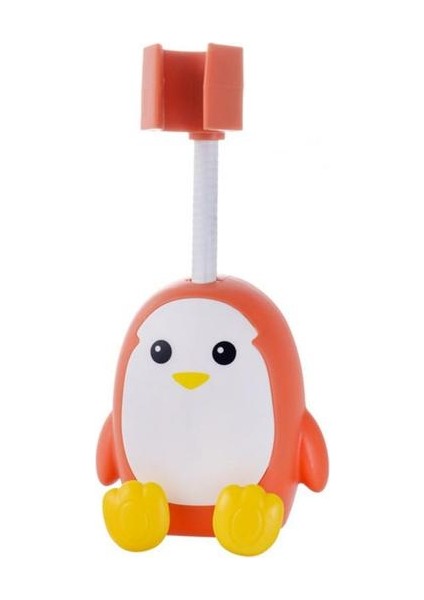 Turuncu Banyo Başlığı Yumruksuz Iyi Yapıştırıcı Düzeltme Karikatür Penguen Evrensel Duş Standı Duş Başlığı Standı Otel Için (Yurt Dışından)