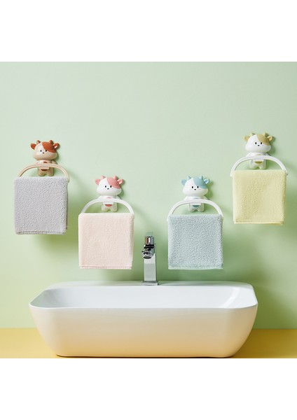 Mavi Maverick Tuvalet Duvara Monte Havlu Askısı Delmeden Sevimli Karikatür Inek Şekli Havlu Askısı Çocuk Sıcak (Yurt Dışından) fiyatları