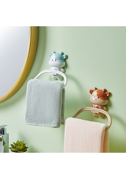 Mavi Maverick Tuvalet Duvara Monte Havlu Askısı Delmeden Sevimli Karikatür Inek Şekli Havlu Askısı Çocuk Sıcak (Yurt Dışından) modelleri